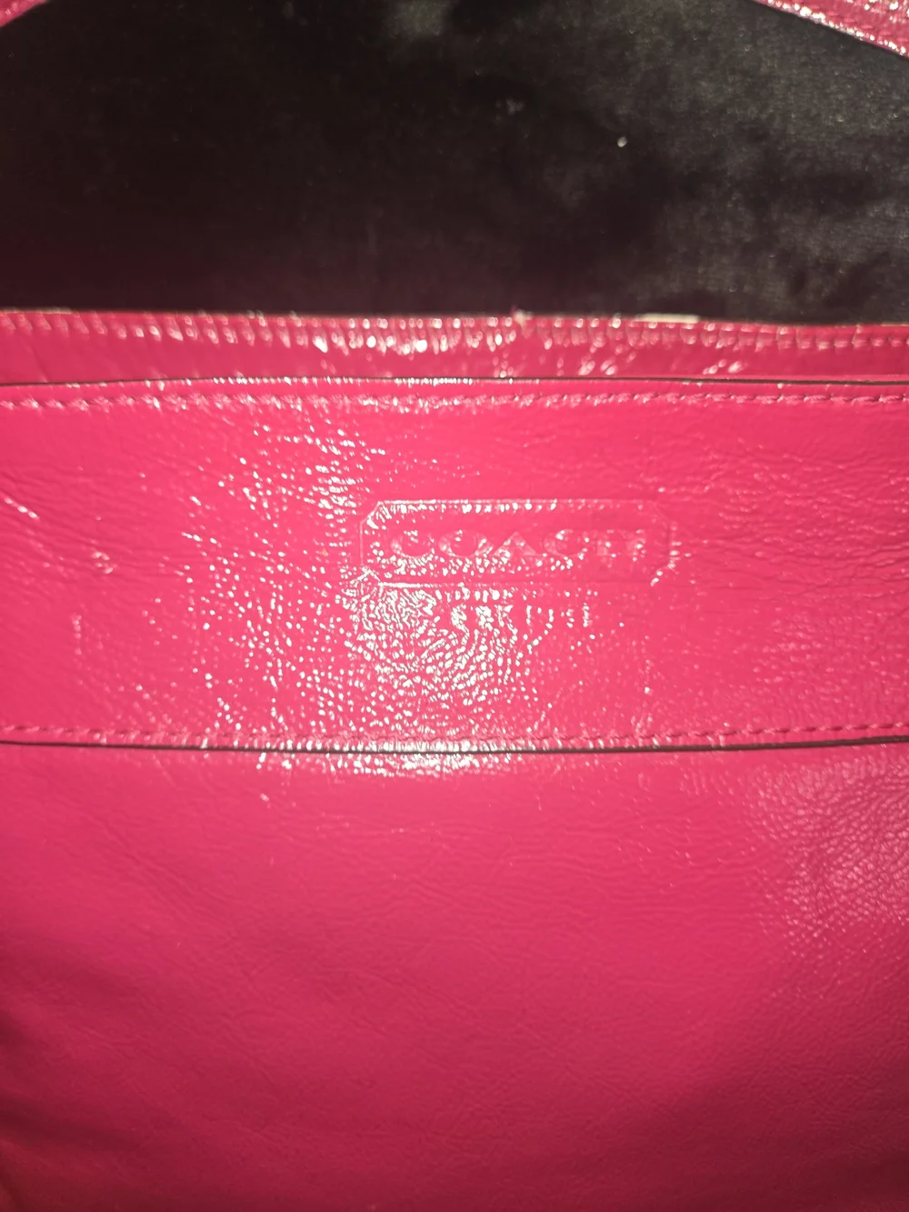 Coach Zoe F15478 Hot Pink Patent Leather Bag + Crossbody Strap